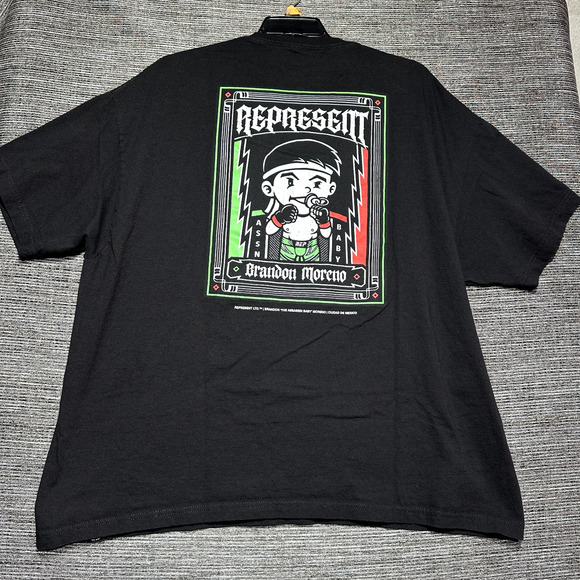 Brandon Moreno T Shirt Men's 3XL Limited Edition Black Short Sleeve - Picture 10 of 12